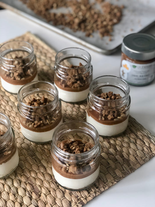 Gâteau au fromage et épices en pot